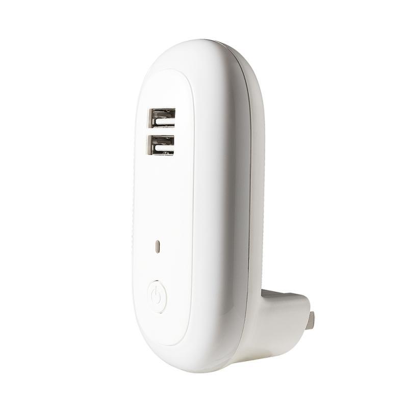 Remote Control Dual USB Socket Night Light Bedroom Bedside USB Plug Fast Charge Night Light Smart Home 220V