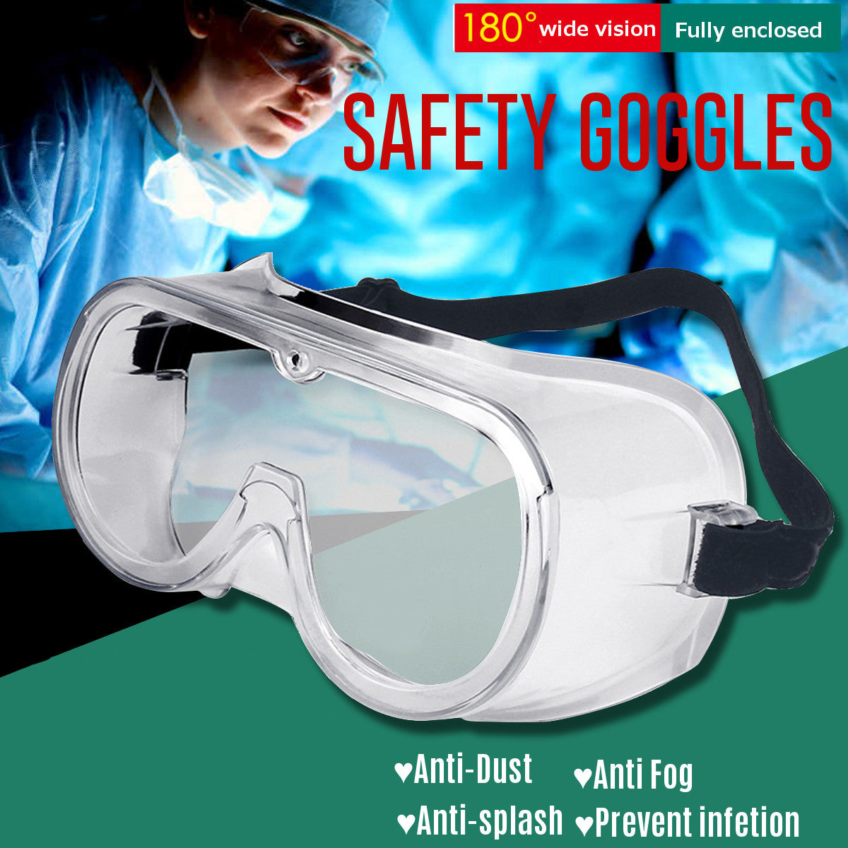 Transparent Protective Glasses Safety Goggles