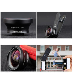 16mm Wide Lens + 12X Macro Set Clip-on Phone Camera 2 in 1