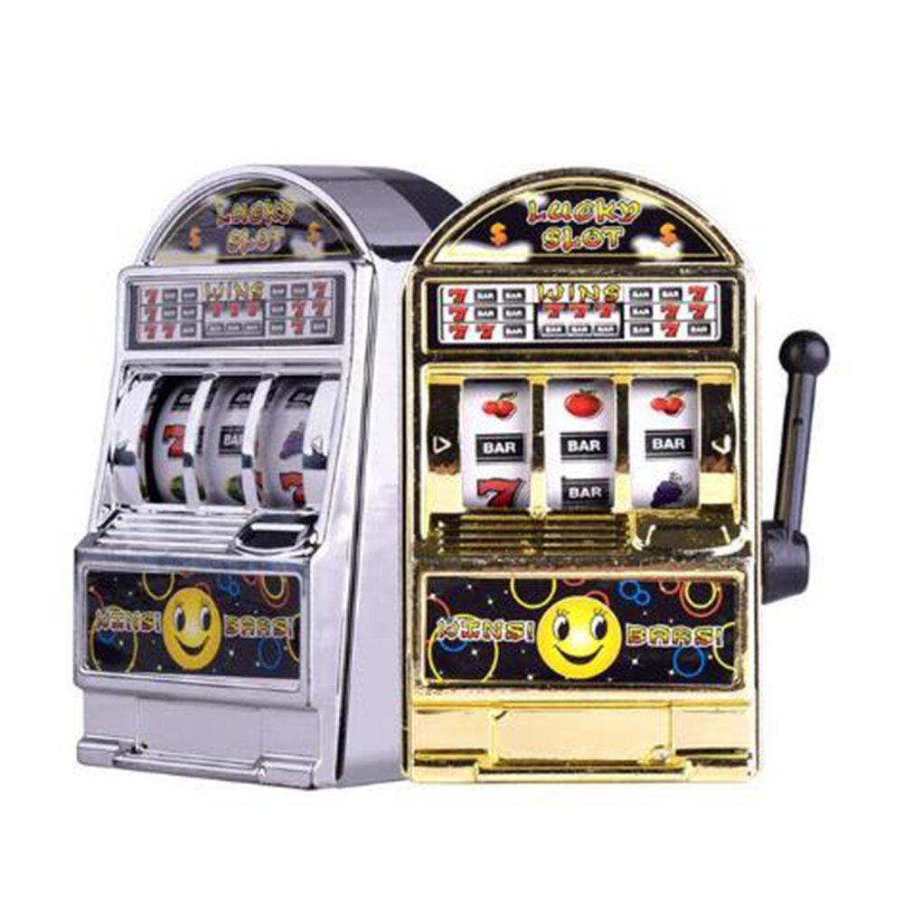 Gold/Silver Plastic Mini Cute Fruit Pattern Slot Machine Toy for Children