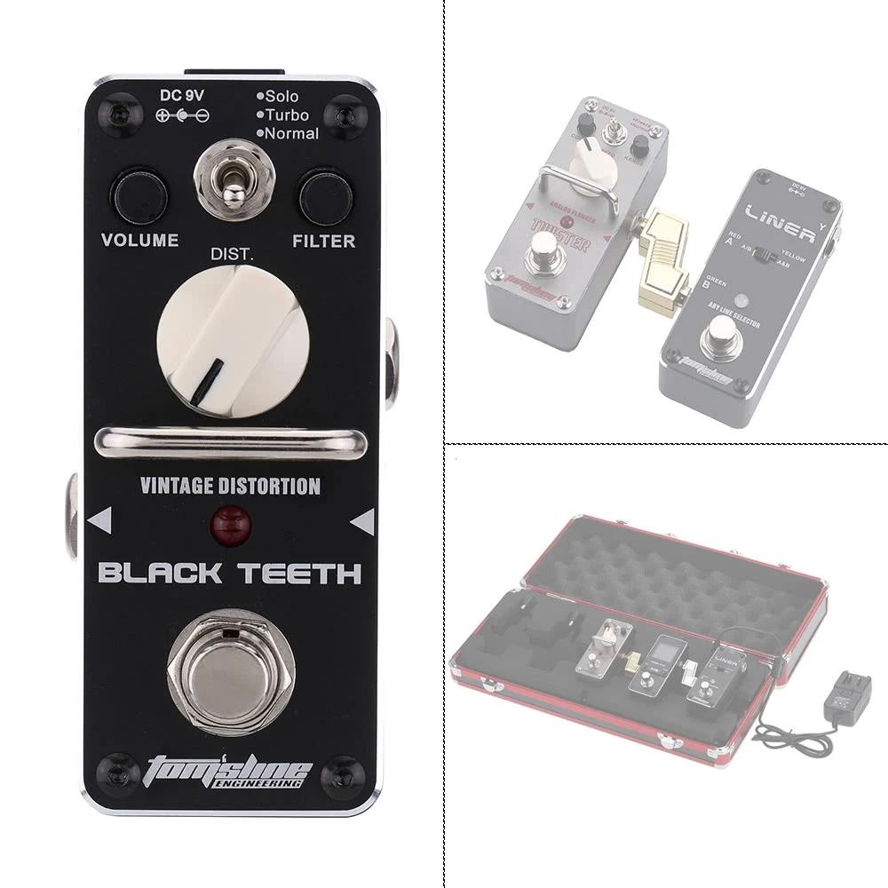 Black Teeth Vintage Distortion Electric Guitar Effect Pedal Mini Single with True Bypass