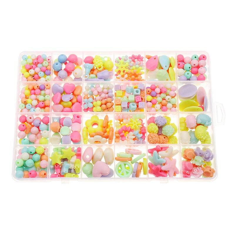 Pop-Arty DIY Beads Girl Necklace Bracelet Jewelry Set With Box Snap-Together Pop Jigsaw Puzzle Toy Gift