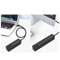 USB Hub 3.0 High Speed Splitter and SD Card Reader All In One For PC