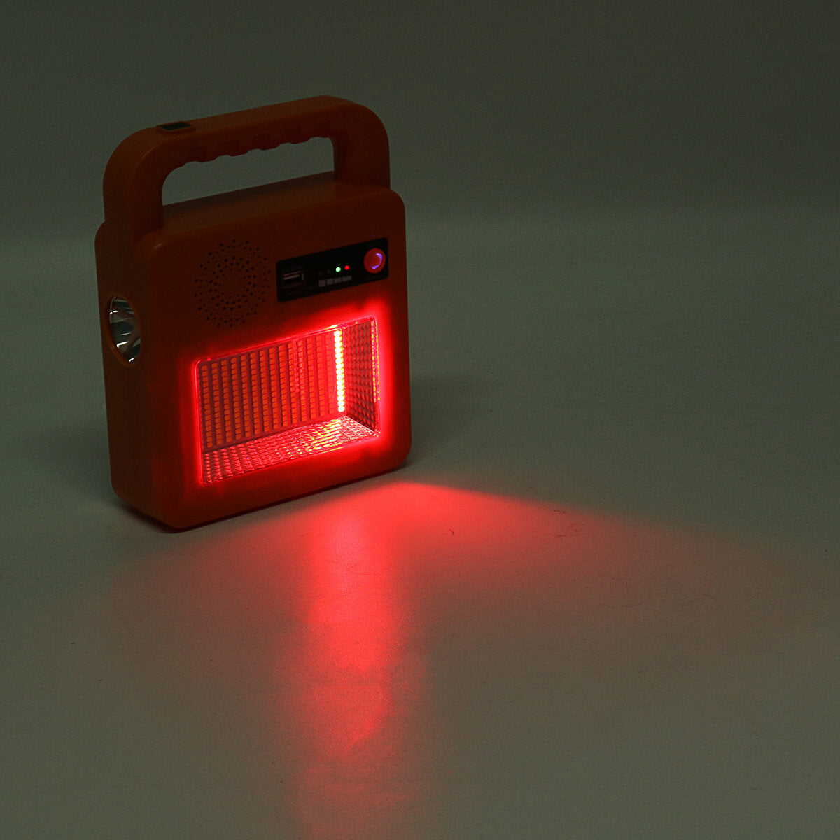 Bluetooth Speaker Strong Light LED Solar Rechargeable Light Emergency Power Bank 6000mA