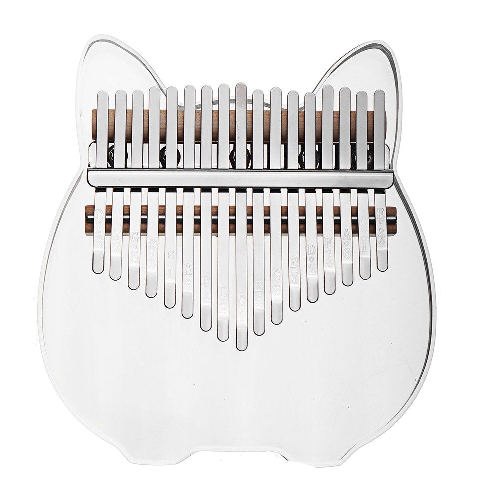 17 Tone Kalimba Rainbow Crystal Transparent Thumb Piano 5 Styles