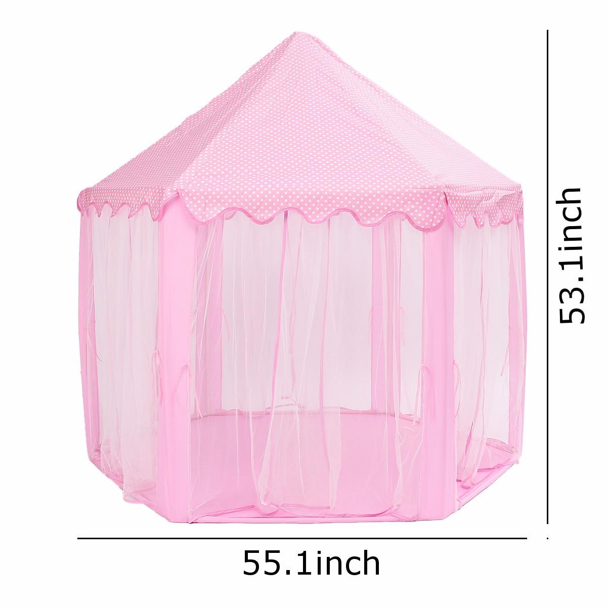 Portable Princess Castle Play Tent Activity Fairy House Fun Toy 55.1x55.1x53.1 Inch