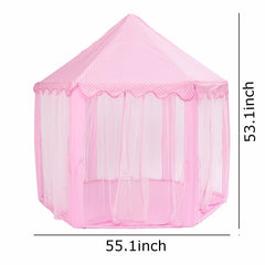 Portable Princess Castle Play Tent Activity Fairy House Fun Toy 55.1x55.1x53.1 Inch