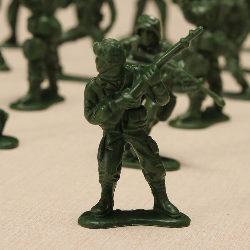 100PCS 5cm Soldier Army Troop Figure Battle War DIY Scene Model