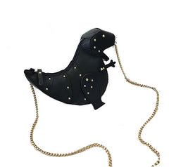 Dinosaur Design Rivets Women's Purses and Handbags Shoulder Chain Bag Designer Small Crossbody Bag Female Clutch Bag Pu Leather