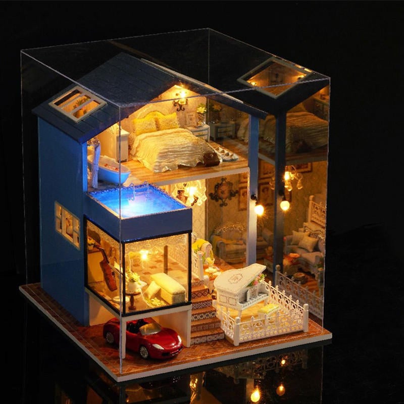 Seattle DIY Miniature Model With Light Music Collection Gift Decor