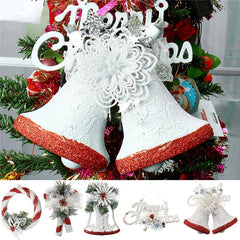 Christmas Party Home Decoration White Hand Painted Tree Ornament Pendant Door Hanging Kids Gift