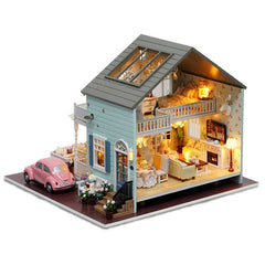 Queens Town DIY Miniature Model With Light Music Collection Gift