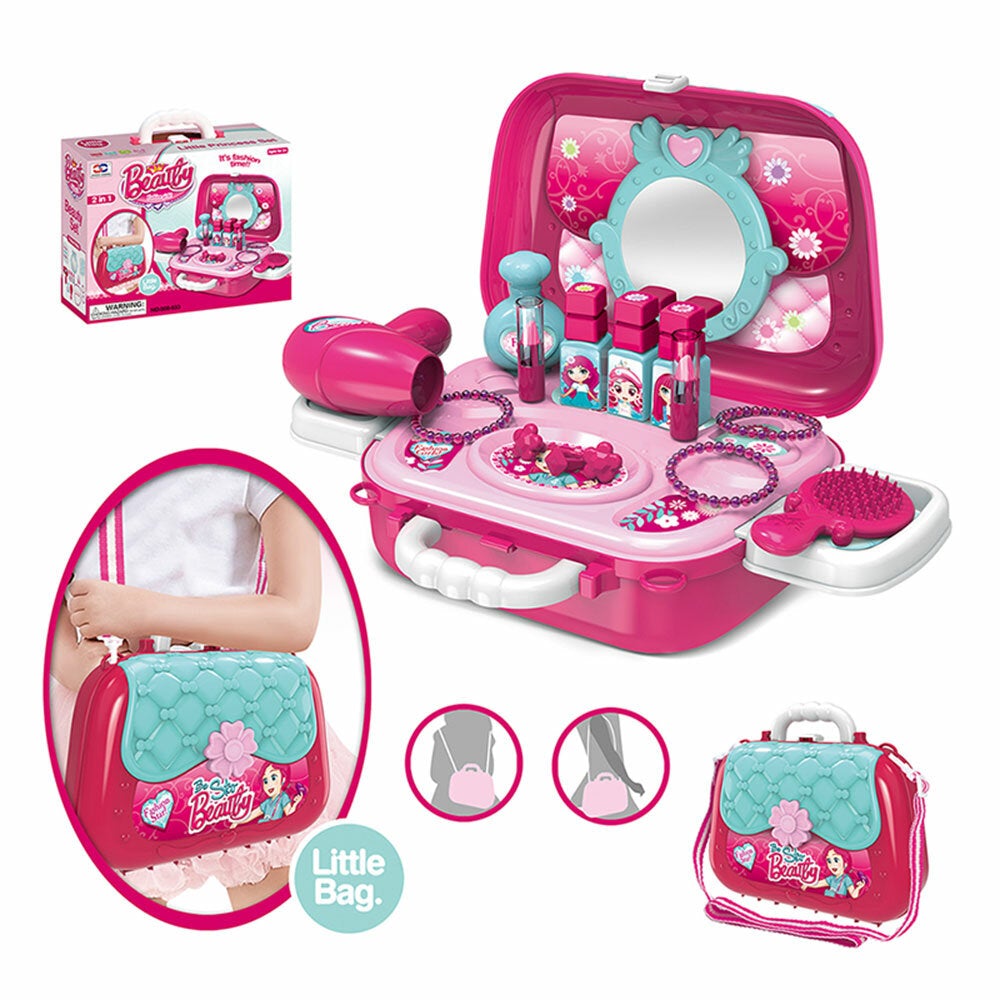 Play Makeup for Girl, Princess Dress-up Makeup Kit for Kids Holiday and Birthday Gifts