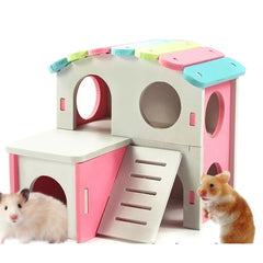 Hamster Golden Bear Bedroom Color Wooden House Big House