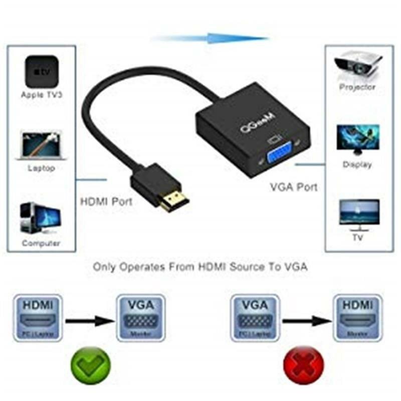 HDMI to VGA Adapter Digital to Analog Video Audio Converter For Xbox 360 PC Laptop TV Box