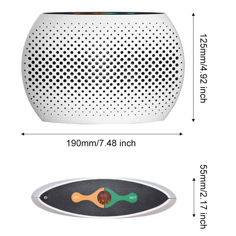 Mini Portable Dehumidifier Mute Circulation Rechargeable Air Dryer Machine Home Intelligent Moisture Absorber for Room Cabinet