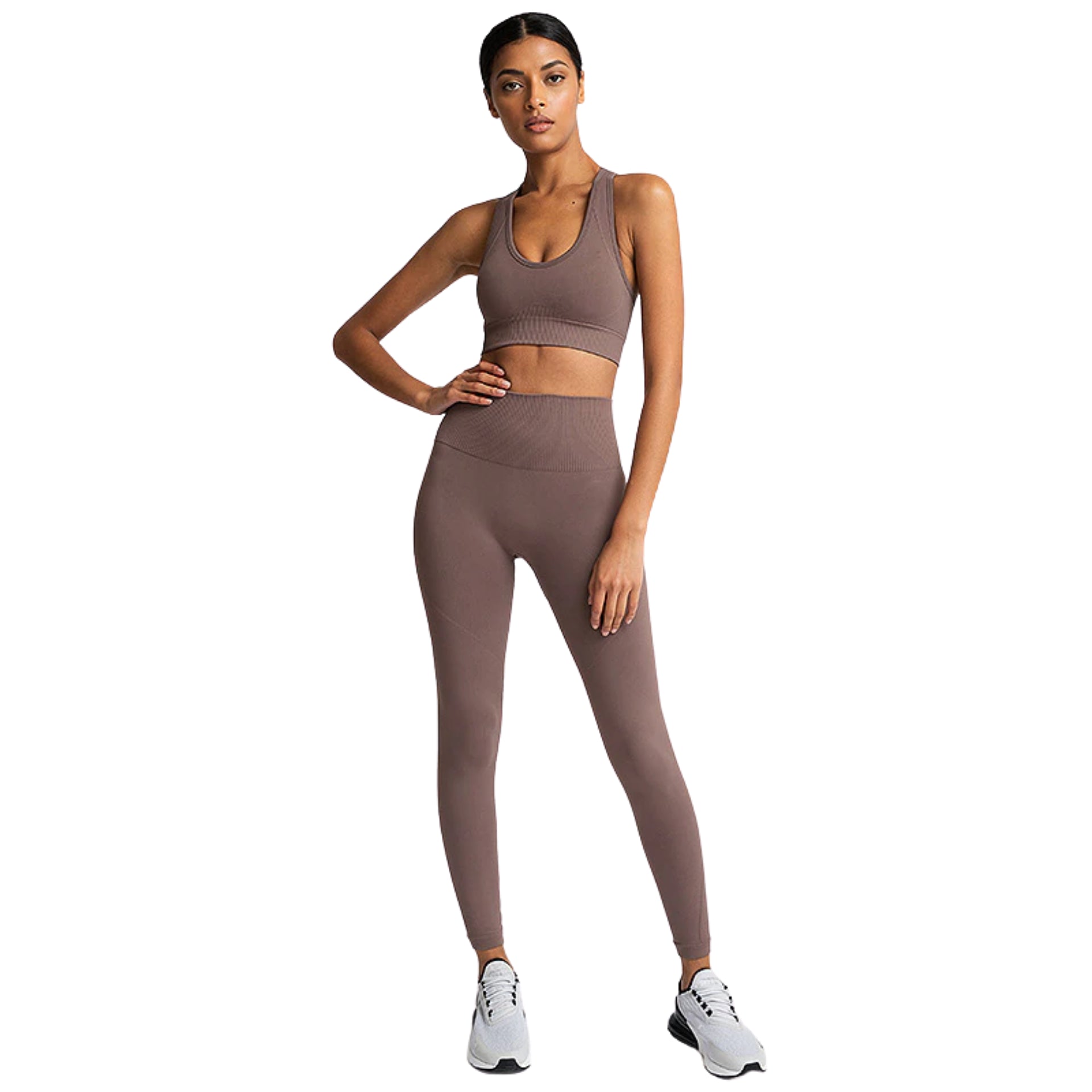 Seamless Gym Set Nylon Woman Sportswear Exercise Leggings Padded Sports Bras Fitness Wear Yoga Suits