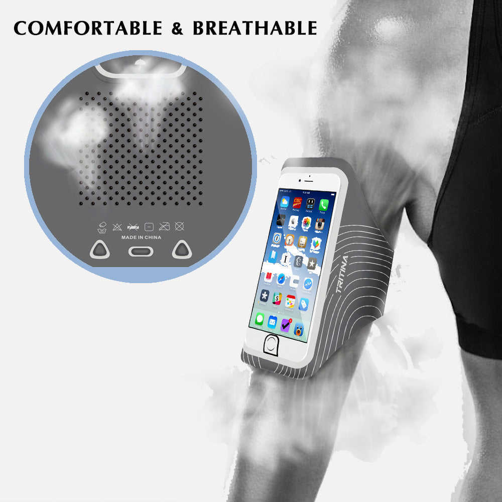 TRITINA Sport Armband Size Up to 5.5inch for Smartphone with Touch ID + Fitness Cool Towel