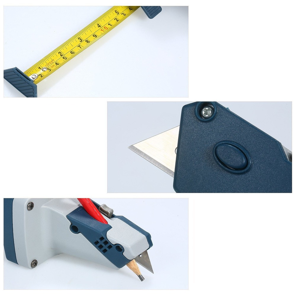 All-in-one Gypsum Board Cutting Tool with Measuring Tape and Utility Knife Mark Cut Drywall