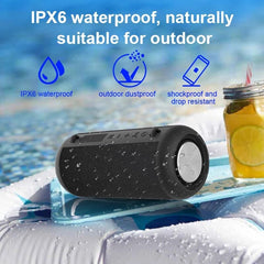 Wireless Speaker 20W bluetooth Soundbar Dual Bass 6D HIFI 3600mAh TF Card AUX-In IPX6 Waterproof Portable Outdoor Subwoofer with Mic