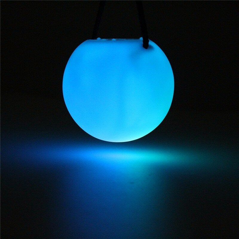 1PC LED 7 Colors Glow POI Thrown Balls Light Up Handball Sports Belly Dance Hand Novelties Toys