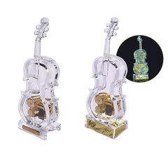 Mechanical Wind-up Violin Shape Music Box Without light