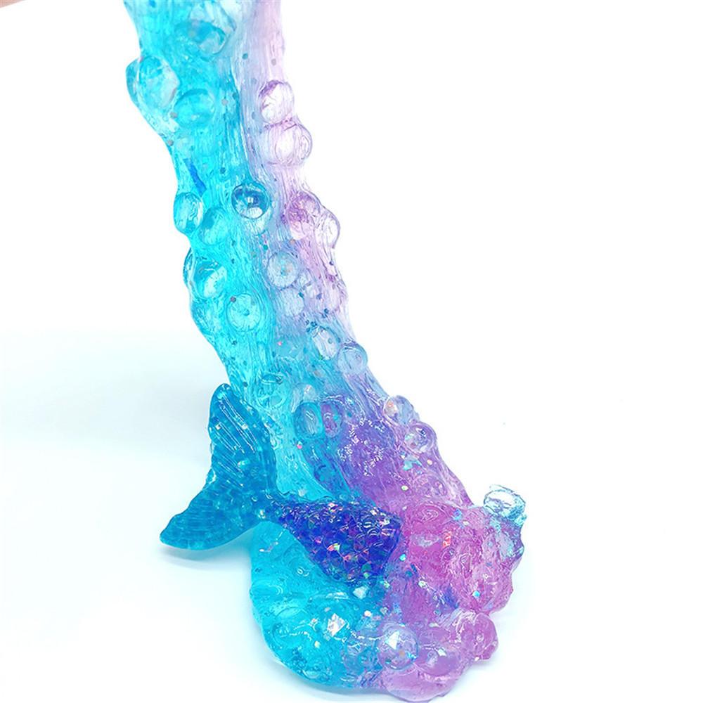 60ML Fishtail Slime Toy For Children Crystal Decompression Mud DIY Gift Stress Reliever
