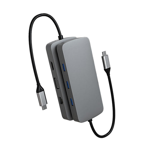 10-In-1 USB-C HUB Docking Station Adapter With 4K@30Hz HD Display