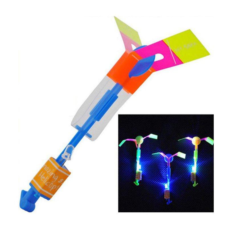 Amazing Flash LED Light Arrow Rocket Helicopter Rotating Flying Toy Party Fun Kids Outdoor Plane Toy