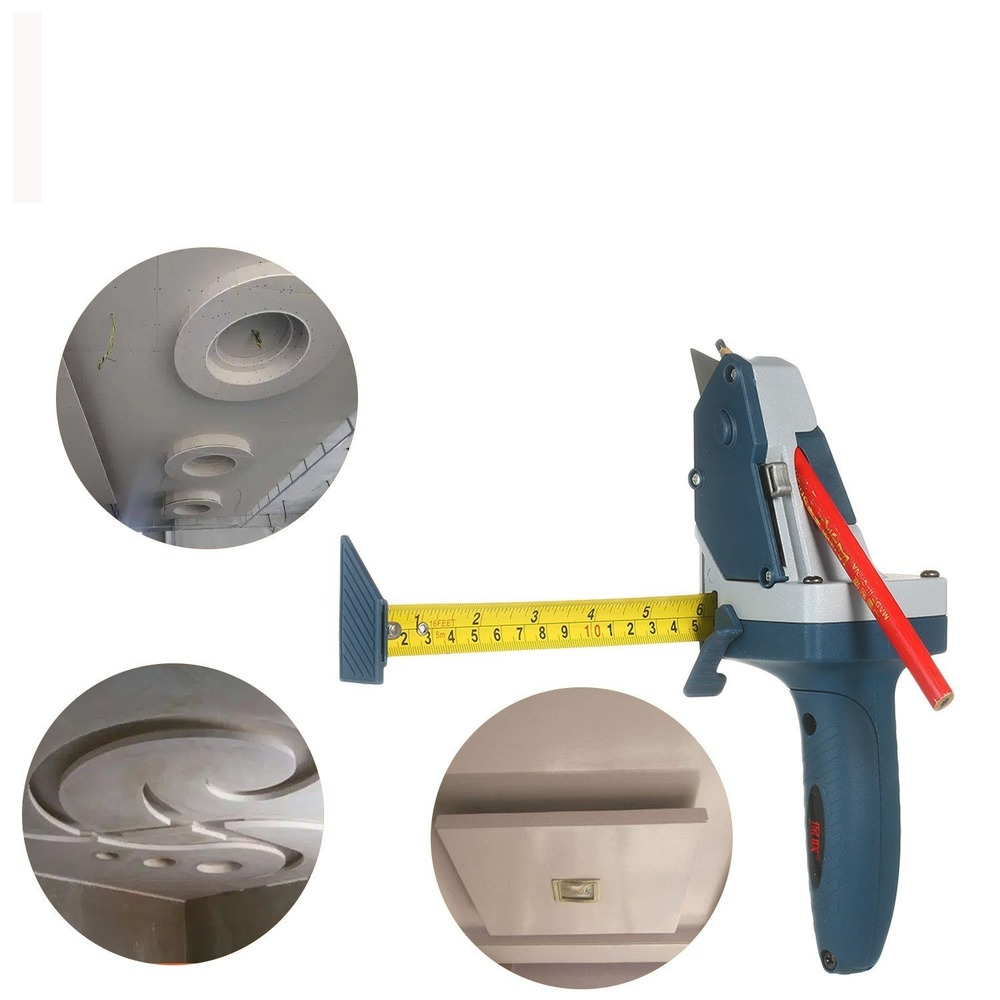 All-in-one Gypsum Board Cutting Tool with Measuring Tape and Utility Knife Mark Cut Drywall