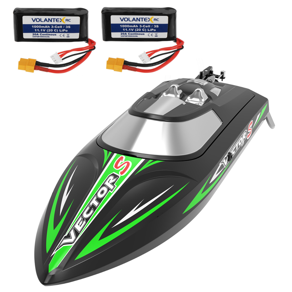 Several Battery Vector EXA79704R 40km/h RTR Brushless RC Boat Vehicles Toys Self-Righting Reverse Water Cooling Model