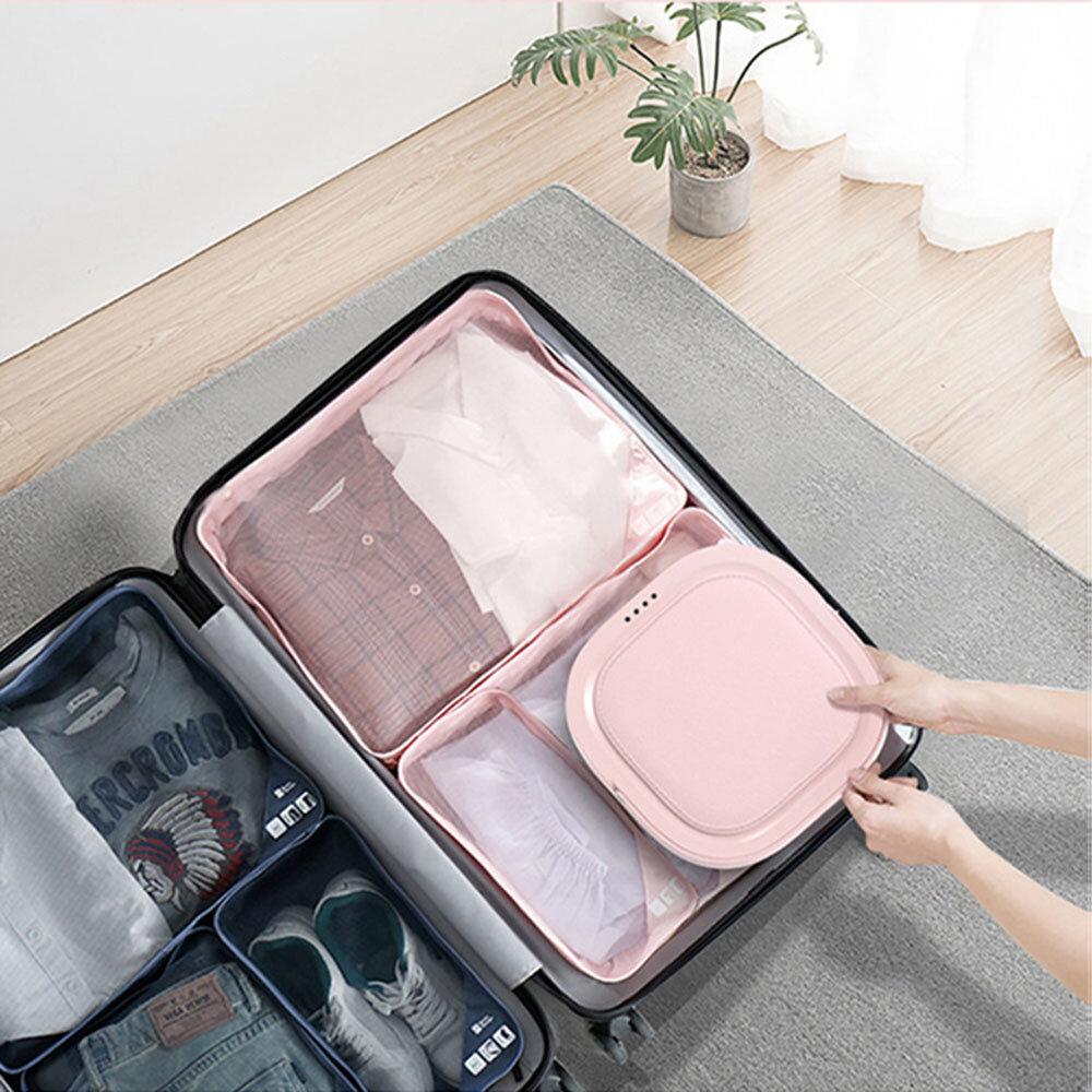 Portable Mini UV Disinfection Sterilization Clothes Washing Machine Compact Foldable Underwear Washer for Travel Home Camping