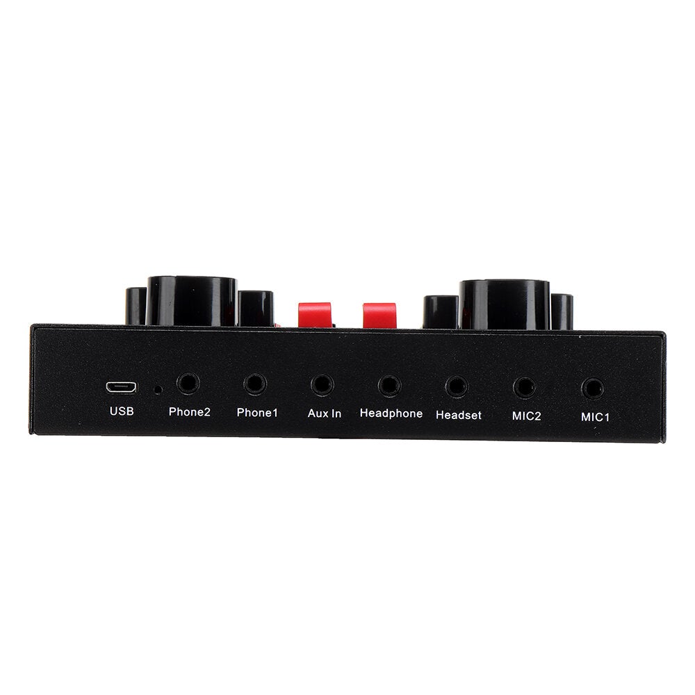 PRO External Audio Mixer USB Interface Sound Card with 15 Modes Multiple Effects