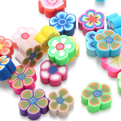 100PCS DIY Slime Accessories Decor Fruit Cake Flower Polymer Clay Toy Nail Beauty Ornament