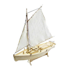 Wooden Sailing Boat Assembly Model Kit Laser Cutting Process DIY Toy