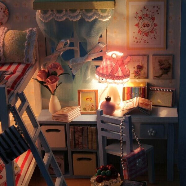 Wood Children's Memories With LED+Furniture+Cover