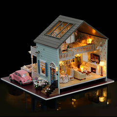 Queens Town DIY Miniature Model With Light Music Collection Gift