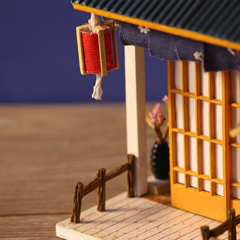 Japanese Plain Room Handmade DIY Cabin Doll House With Dust Cover Music Motor