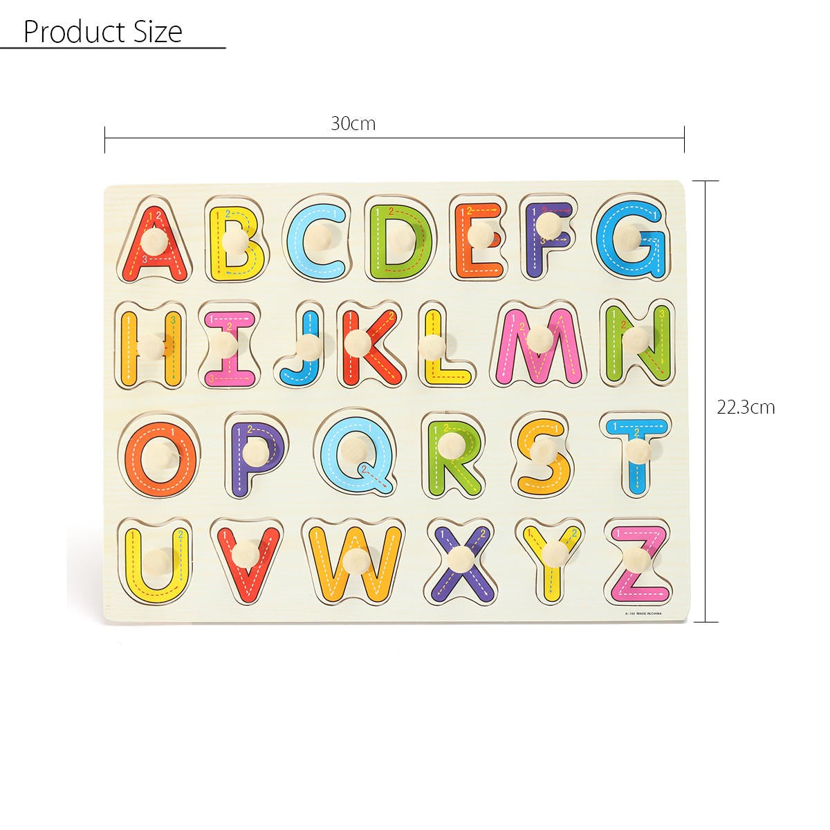 Alphabet ABC Wooden Jigsaw Puzzle Toy Children Kids Learning Educational Gift