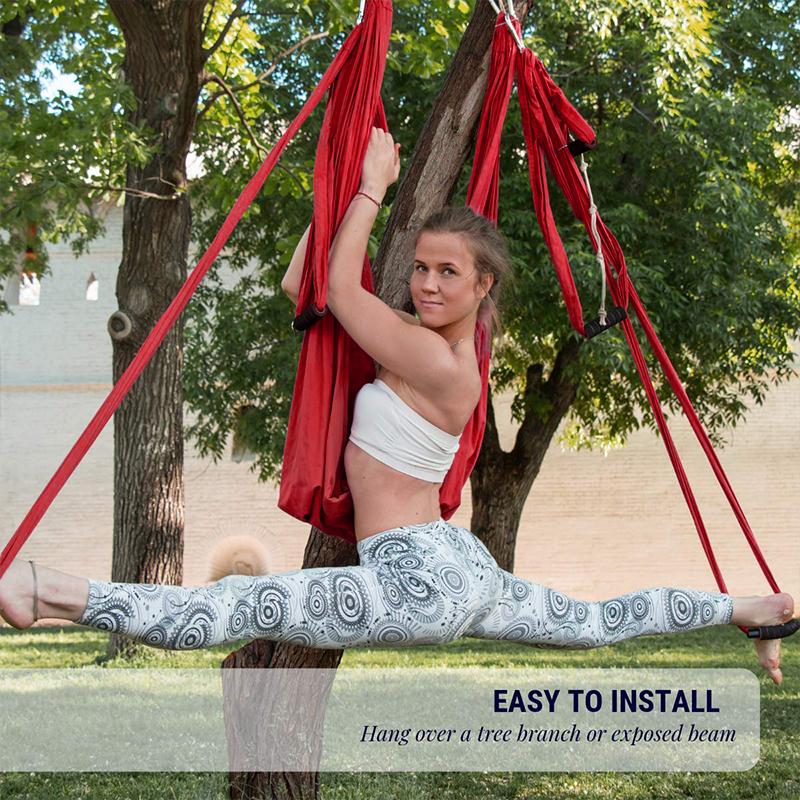 Air Yoga Fitness Swing Hammock 550+LBS Load Capacity