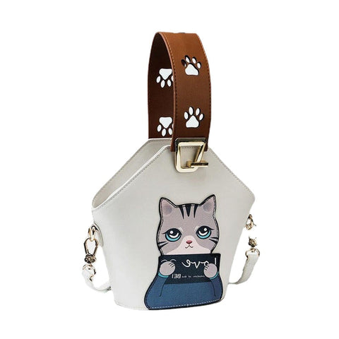 Women Fashion Cute Cat Crossbody Bag Handbag Shoulder Bag