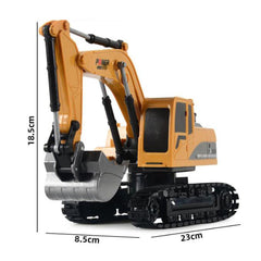 2.4G 6 Channel 1/24 RC Excavator Toy Engineering Car Alloy And plastic RTR For Kids With Light