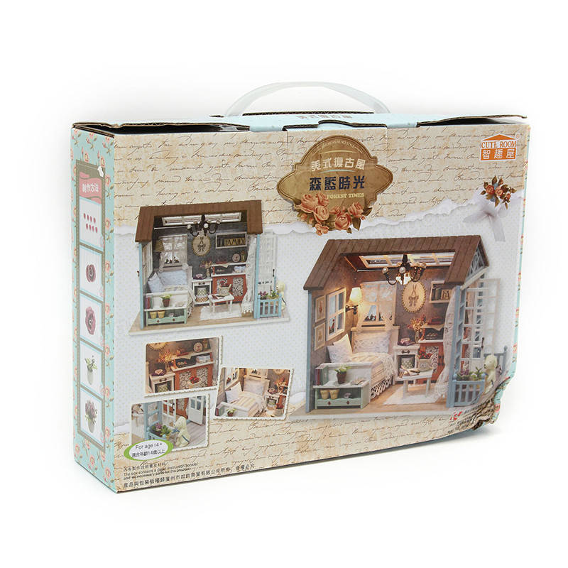 Forest Times Kits Wood Miniature DIY House Handicraft Toy Idea Gift Happy times