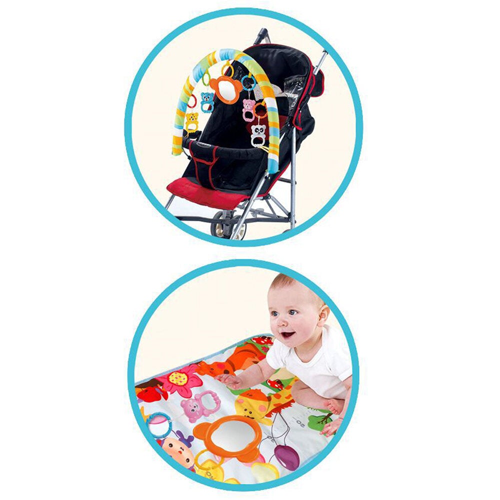 Multi-functional 84cm*76.5cm*50cm Baby Piano Fitness Stand with Round Mat for Infants Education Game