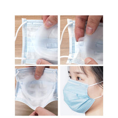 3D Breathable Valve Mouth Mask Support, 5 pcs