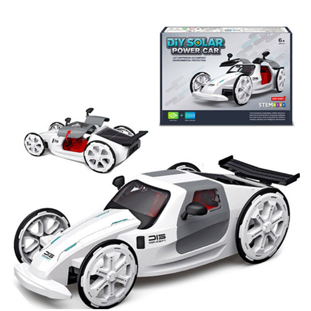 DIY Solar Power Car Electric Four-wheel Drive Model Educational Toys For Children