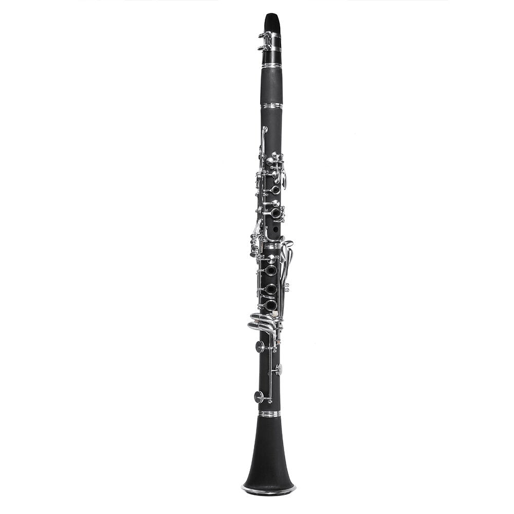 Professional B Tune Clarinet Wood Body Brass Nickel Plated Key with Box