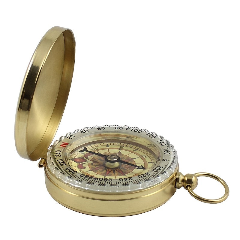 Classic Pocket Watch Style Compass Waterproof Luminous Navigation for Outdoor Sports