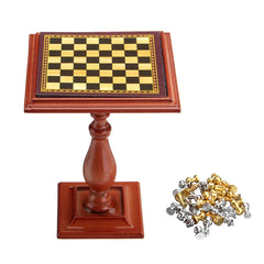 Miniature Chess Set and Table Magnet Chess Pieces 1:12 Accessories Parts For Doll House