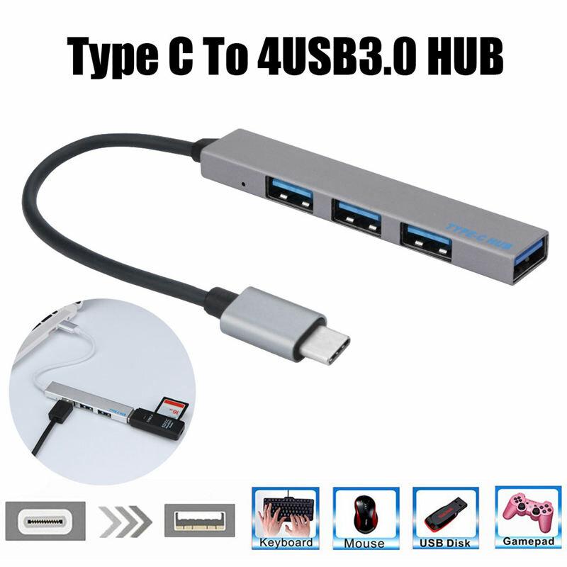 4 Port USB C HUB Charging Docking Station Fast Transfer, Charging Adapter With 4 * USB 2.0